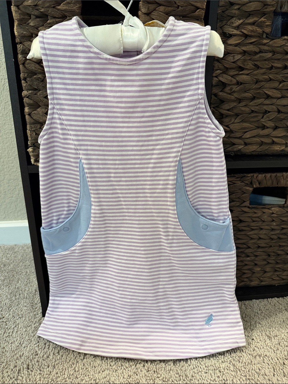 TBBC Lavender Striped Pocket Dress 4T